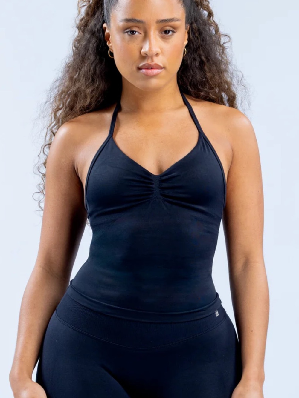 DFYNE impact longline strappy top (black)